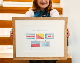 Personalised Sailing Flags Print