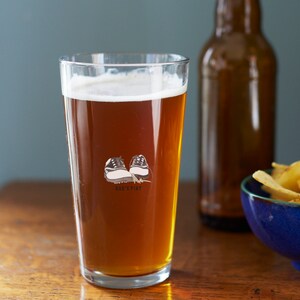 Personalised Golf Shoes Pint Glass