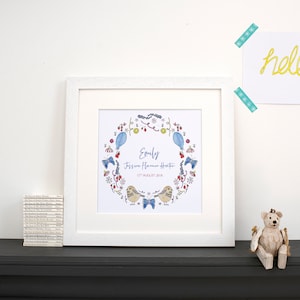 Personalised Naming Day Garland Print