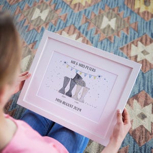 Personalised Welly Boot Wedding Print