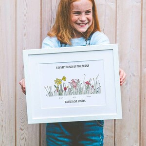 Birth Flower Meadow Family Print