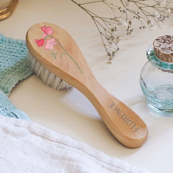 Birth Flower Baby Hair Brush