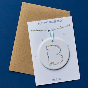 Personalised Alphabet Birthday Keepsake Card