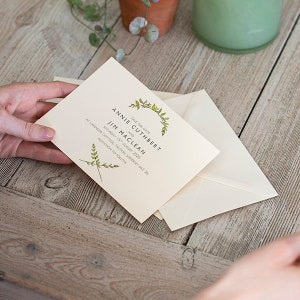 Cartes botaniques personnalisées Save the Date