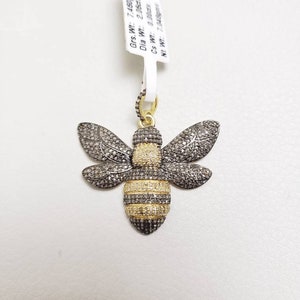 Diamant Bienen Anhänger, Fliegen Anhänger, pflastern Bienen Anhänger, gemischte Metall Fliegen Anhänger, 2 Ton Bienen Anhänger, Diamant Biene