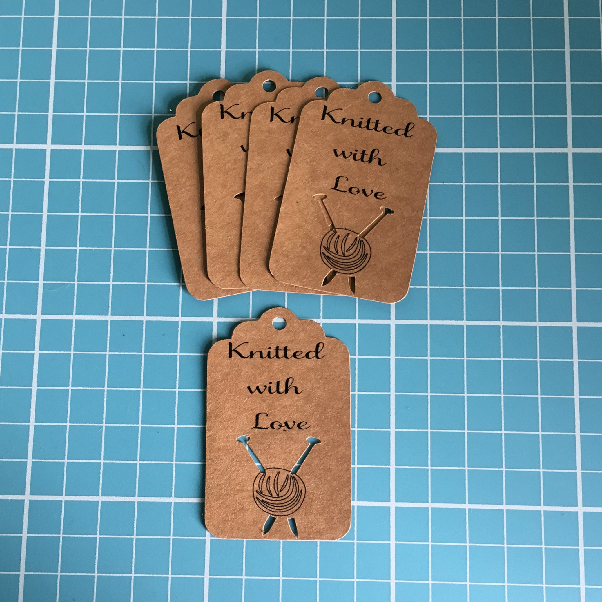 Knitting Tags Knitting Labels Knitted With Love Tags Etsy