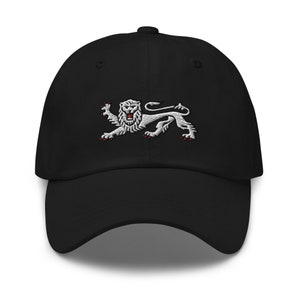 HAT / Embroidered Estonian Lion (crest) - Embroidered Blue, Black and White (flag)