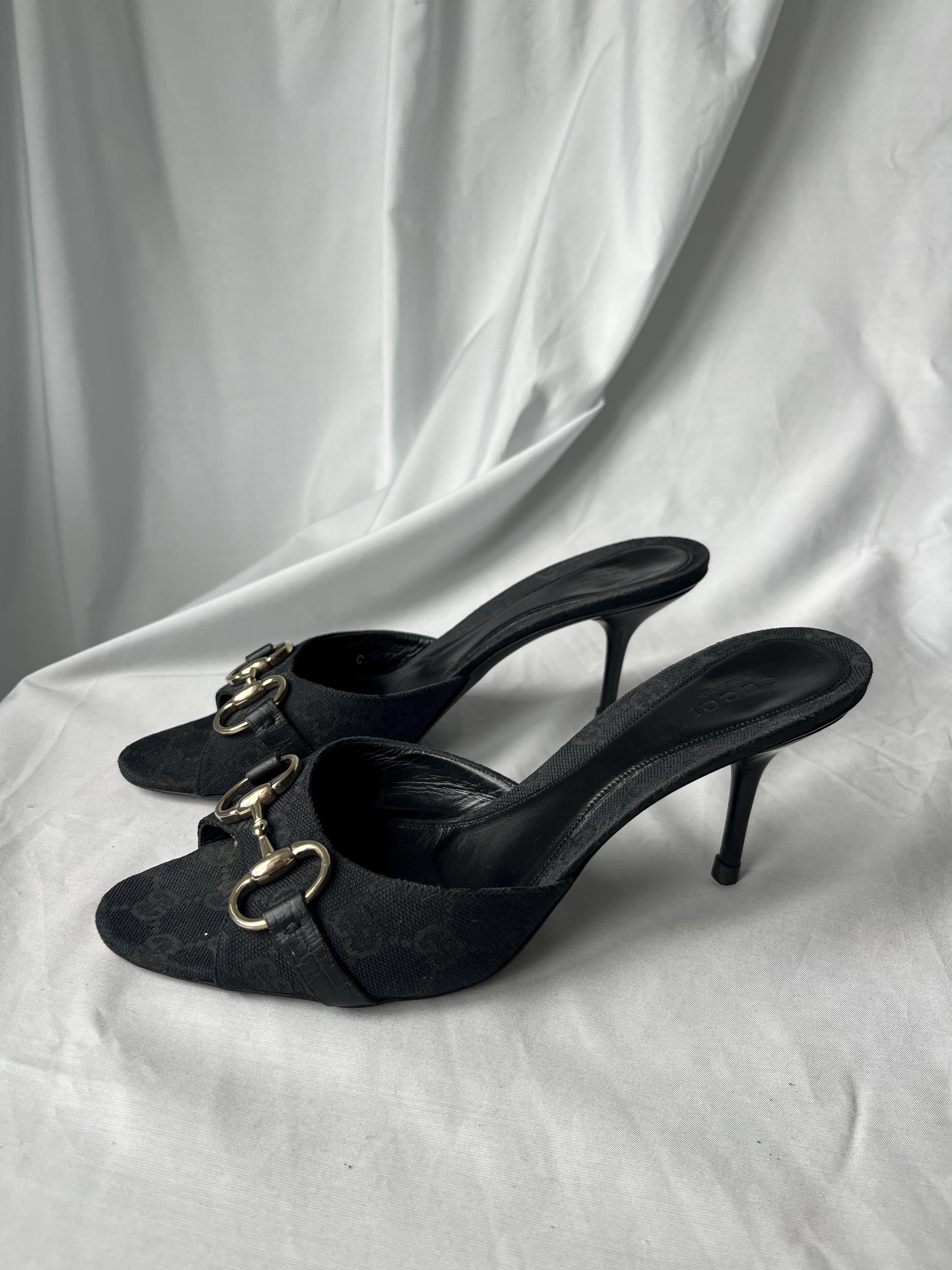 Gucci Monogram Heels - Etsy Canada