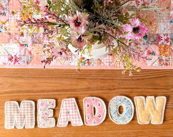 Custom Heirloom Banners - Personalized Name or Phrase Cotton Fabric Bunting