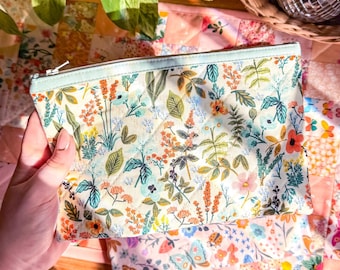 The Herbarium Zipper Pouch | Makeup Bag | Pencil Case | Travel Pouch | Small Organizer