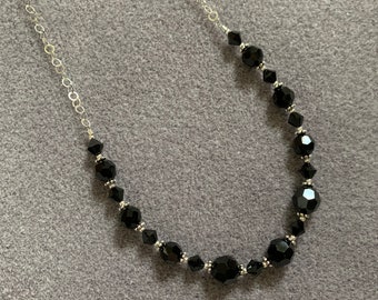 Swarovski Crystal Necklace in Jet