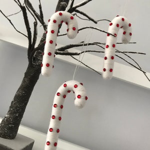 Crystal Embellished Candy Cane Decorations Table Decorations image 6