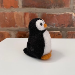 Needle Felted Penguin, Sculpture, Hanging Decorations, Christmas Decoration, Pocket Hug Gift, Photography Prop image 6