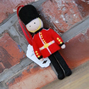 Needle Felted Kings Guard Sculpture, Hanging Decoration, Christmas Decoration image 6