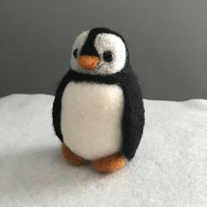 Needle Felted Penguin, Sculpture, Hanging Decorations, Christmas Decoration, Pocket Hug Gift, Photography Prop image 8