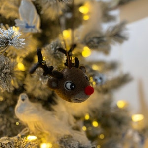 Needle Felted Rudolph Decoration, Christmas Tree Decoration image 1