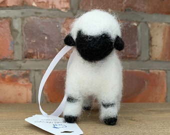 Needle Felted Sheep - sculpture - hanging decoration - christmas decoration - birthday gift - Mother’s Day gift - farm animal