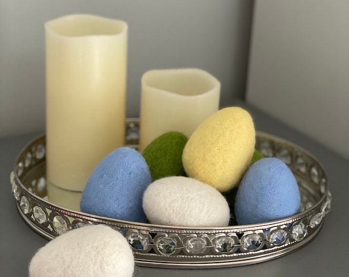 Needle Felted Easter Eggs, Spring Decorations, Felted Eggs For Crafts, Easter Tree Decorations