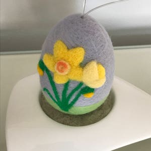 Needle Felted Egg, Easter Decoration, Spring Decoration, Tree Decoration. image 1