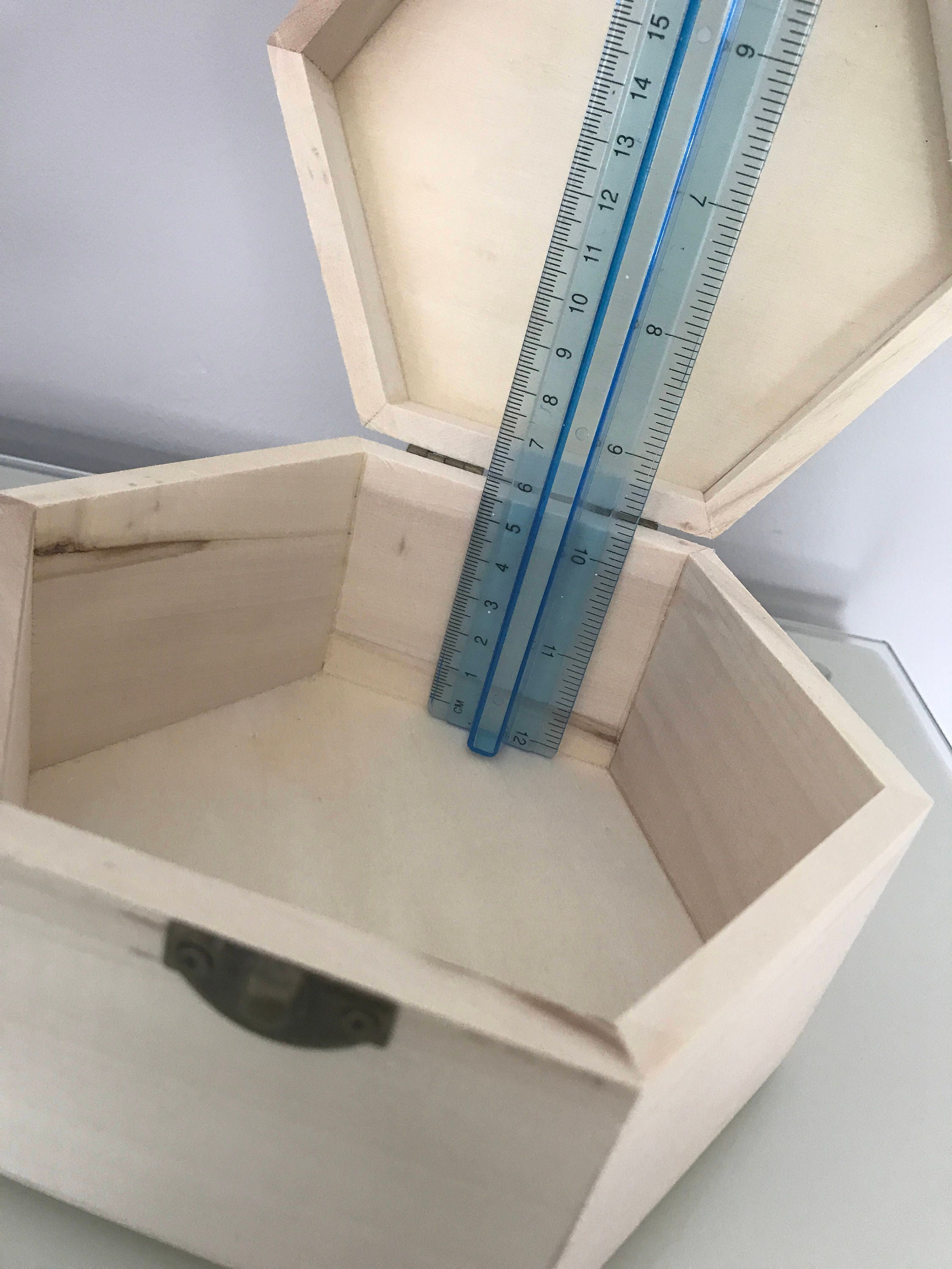 Ready To Decorate Wooden Hexagon Shaped Boxes For Crafts