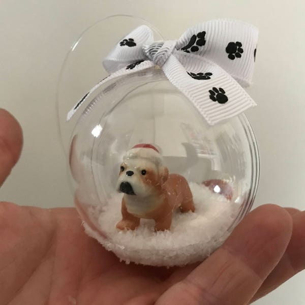 Handmade Bulldog Bauble Christmas Decoration