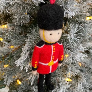 Needle Felted Kings Guard Sculpture, Hanging Decoration, Christmas Decoration image 2