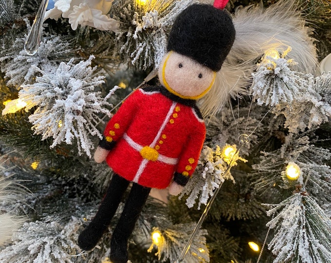 Needle Felted Kings Guard, Felted Sculpture, Coldstream Guard, Grenadier Guard, Hanging Decoration, Christmas Decoration