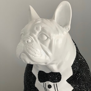 Large Premium Crystal Embellished French Bulldog Statue image 5