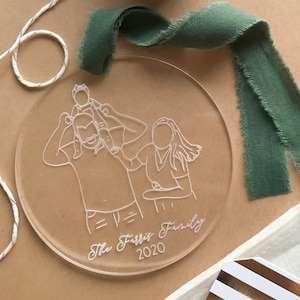 Family Portrait Ornament | Acrylic