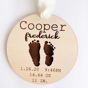 Actual Footprint Memorial Ornament | Infant loss, stillbirth, stillborn