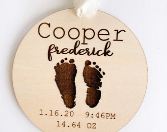 Actual Footprint Memorial Ornament | Infant loss, stillbirth, stillborn