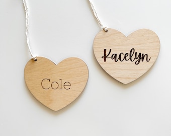 Heart Tags | Valentine’s, Galentine’s, gift, Wood Tags