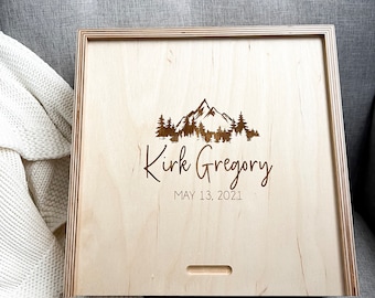 Wooden Keepsake Box | Baby, Newborn, Heirloom, Birth Stats