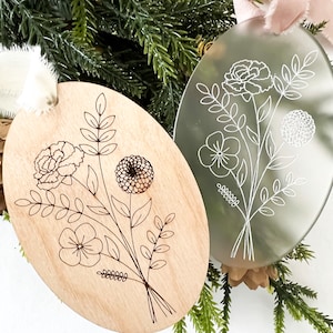 Birth Flower Bouquet Ornament | Family