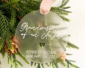 Baby Memorial Ornament for Grandparents | Infant loss, stillbirth, stillborn, miscarriage