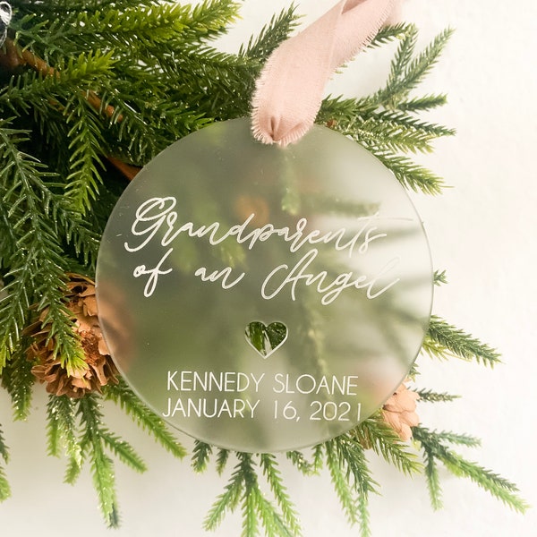 Baby Memorial Ornament for Grandparents | Infant loss, stillbirth, stillborn, miscarriage