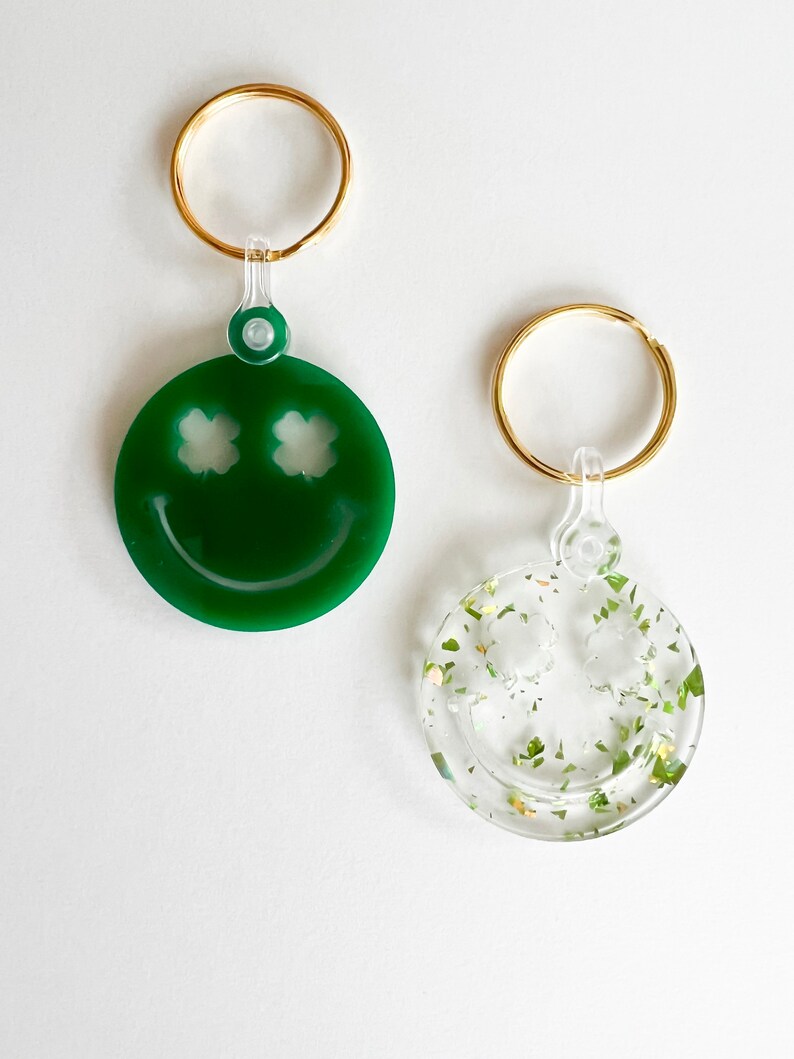 Smiley Face Keychain Acrylic Etsy