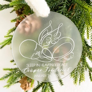 Sleep In Heavenly Peace Angel Baby Memorial Ornament | Infant loss, stillbirth, stillborn, miscarriage