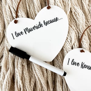 Ich liebe dich, weil… | Herz aus Acryl