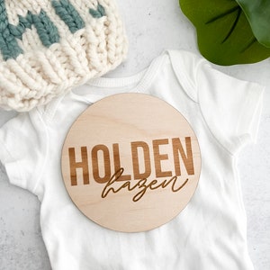 Baby Name Sign | Birth Announcement, Newborn, Modern