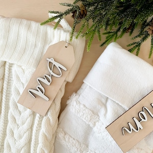 Wooden Stocking Tags