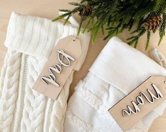 Wooden Stocking Tags