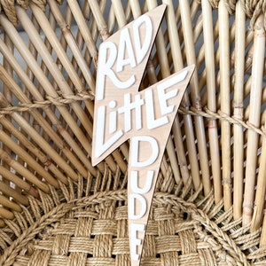 Rad Little Dude Sign | Lightening Bolt