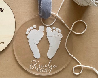 Footprint Keepsake Ornament | Acrylic