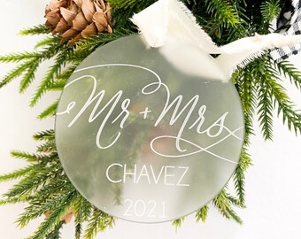 Mr. & Mrs. Ornament | Acrylic