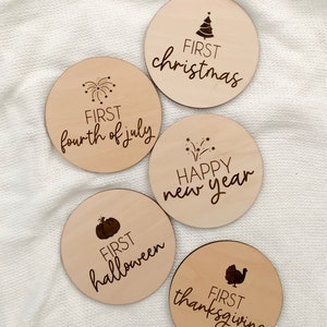 First Holiday Sign Sets | Wood