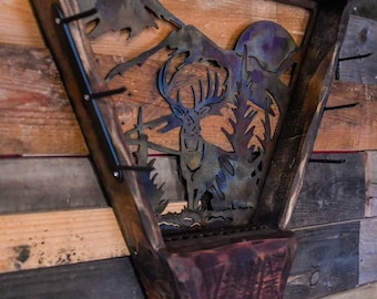 Handmade Rustic Wood Bow and Arrow Holder, Bow and Arrow Rack, Bow Wood ...