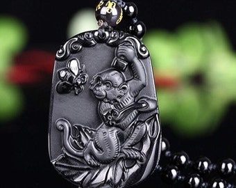 Onyx monkey amulet
