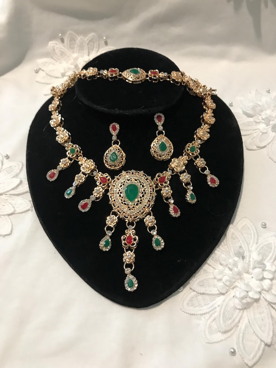 Victorian statement necklace set E4 - image 1