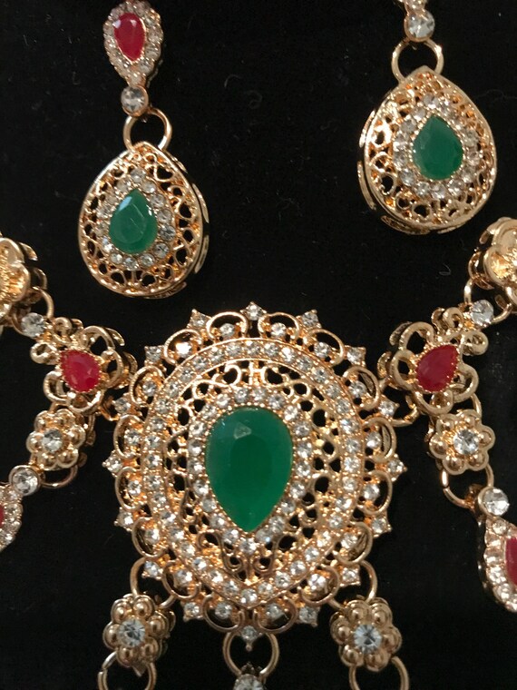 Victorian statement necklace set E4 - image 3